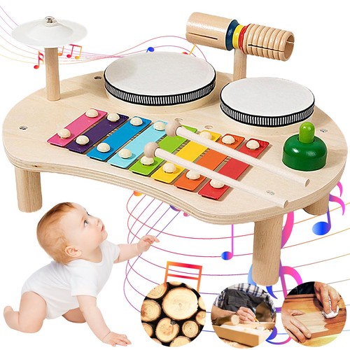 Montessori holz schlagzeug set - holz,